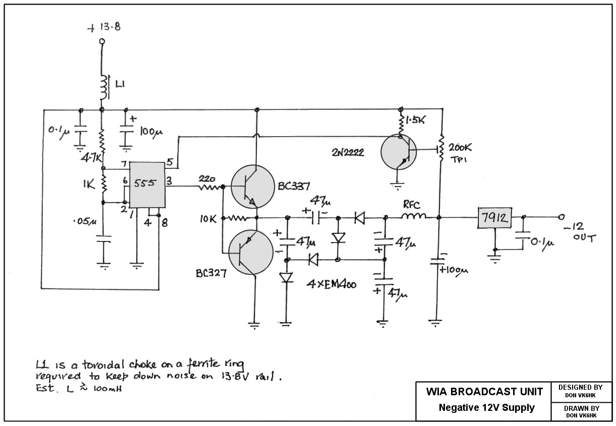 VK6WIA transceiver power supply